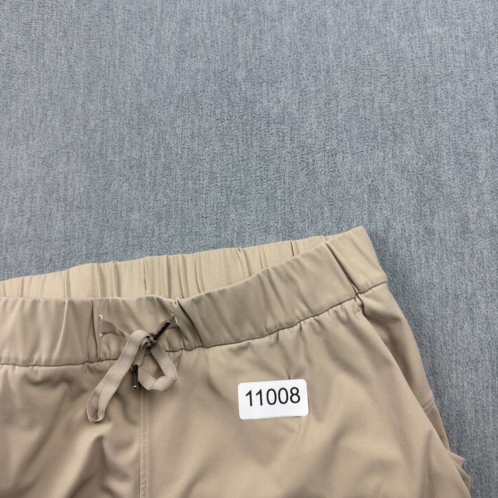 Lululemon Pants Womens 30 Beige Stretch Crop 23" Elastic‎ Waist Wide Leg Comfort - Picture 12 of 12